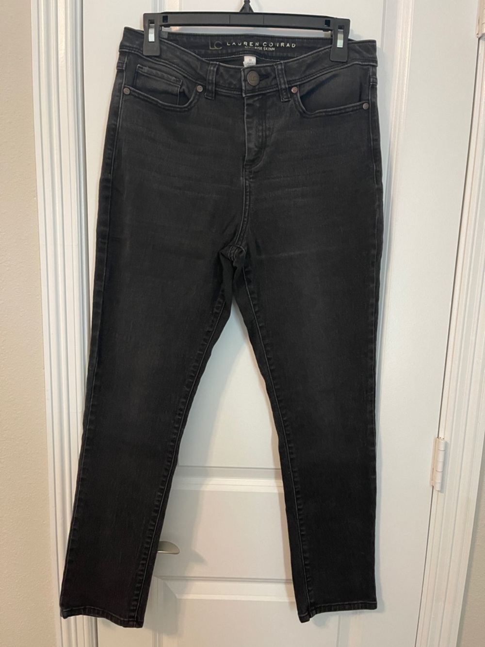 LC Lauren Conrad Black High-Rise Slim Taper Jeans